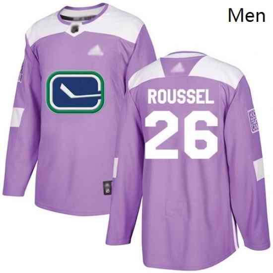 Canucks #26 Antoine Roussel Purple Authentic Fights Cancer Stitched Hockey Jersey
